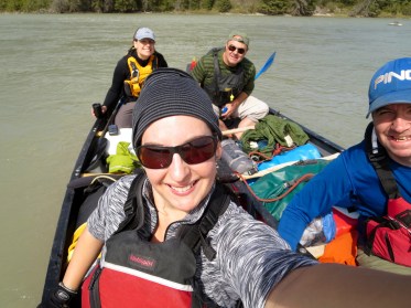 Canoeing through Jasper National Park